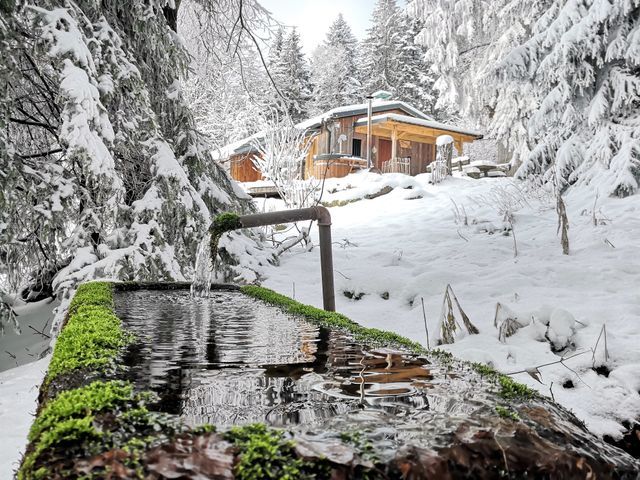 Hüttn für Zwoa in Hengersberg im Winter